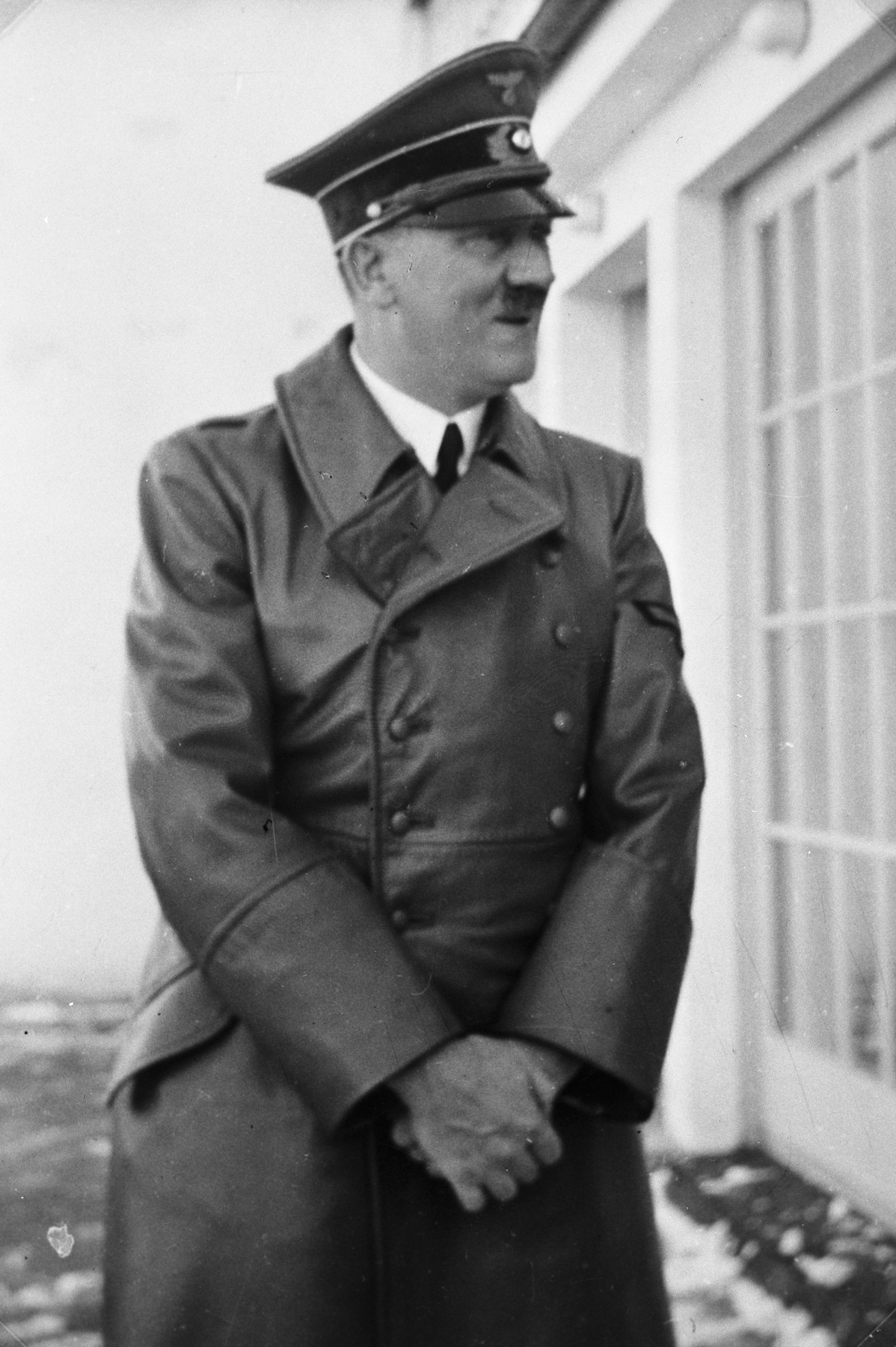 Adolf Hitler on the Berghof terrace early January 1940, from Eva Braun's albums